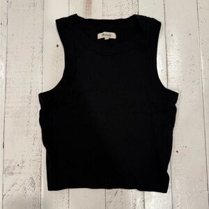 Madewell Cropped Black Tank Top - XS
